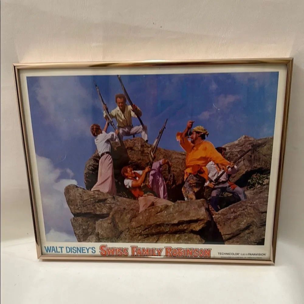 Walt Disney Swiss Family Robinson 11 X 14 In Framed Wall Art 1968 Technicolor